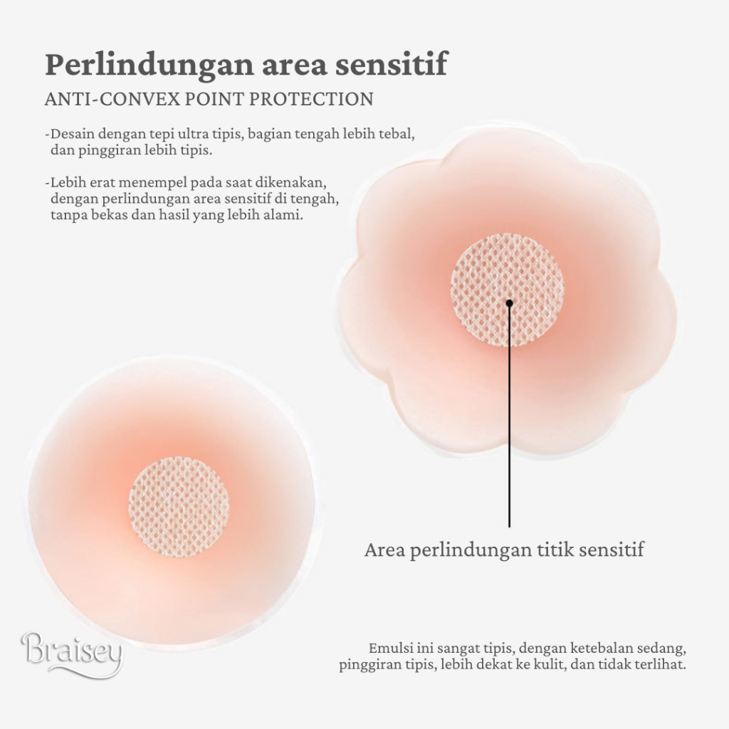 Jual BRAISEY Nipple Cover Silikon Premium Nipple Pad Reusable FREE ...