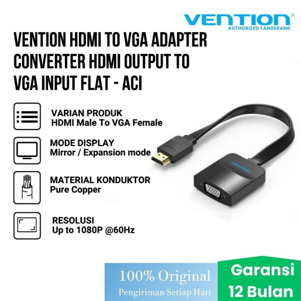 Jual Vention HDMI to VGA Adapter Converter HDMI Output to VGA Input ...