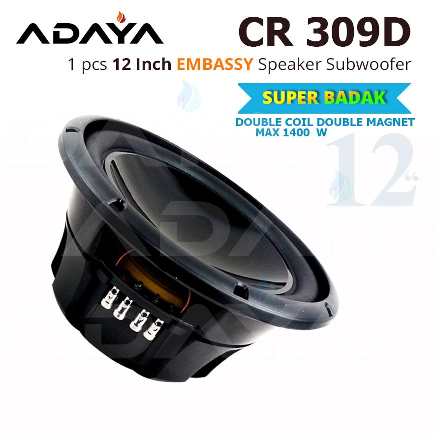 Jual SUBWOOFER 12 Inch SUPER BASS BADAK SPEAKER DOUBLE MAGNET EMBASSY ...