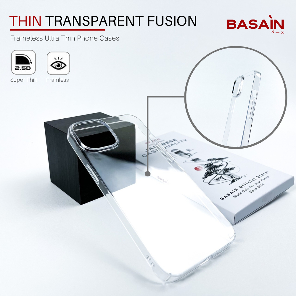 Jual BASAIN Casing iPhone 16/Plus/Pro/Pro Max THIN Transparent Fusion ...