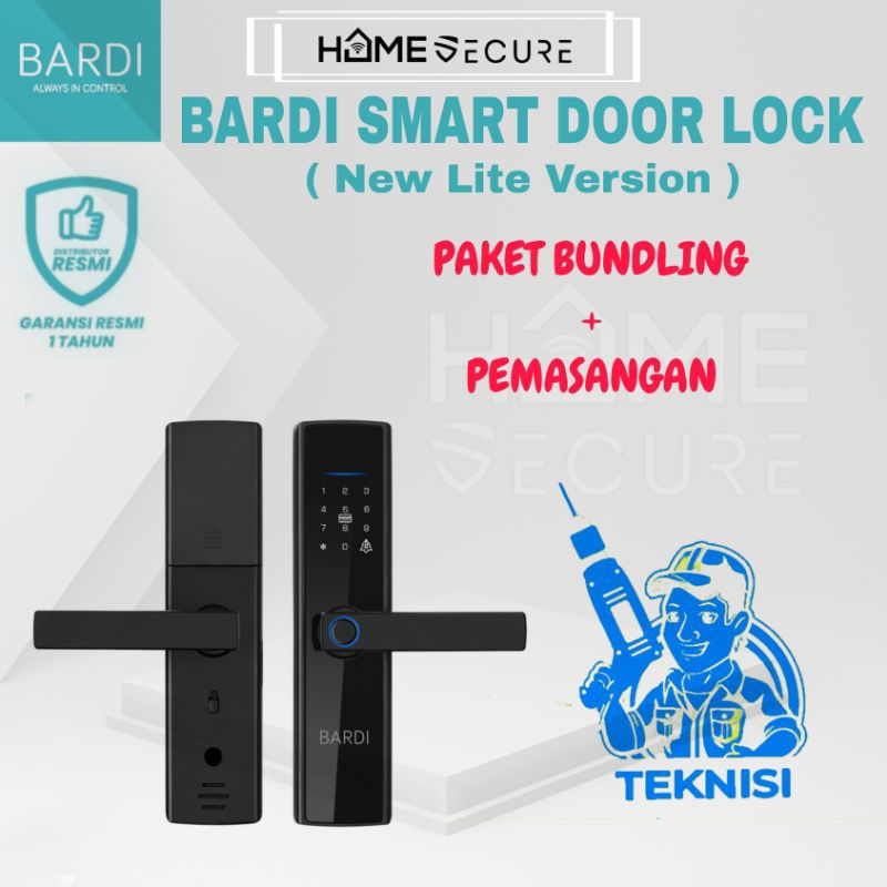 Jual BARDI Smart Door Lock Fingerprint With Handle / Smart Lock Door