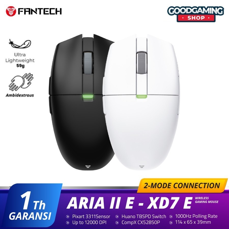 Jual Fantech ARIA II E - XD7 E | XD7E | XD 7 E Wireless 2 Mode Mouse ...