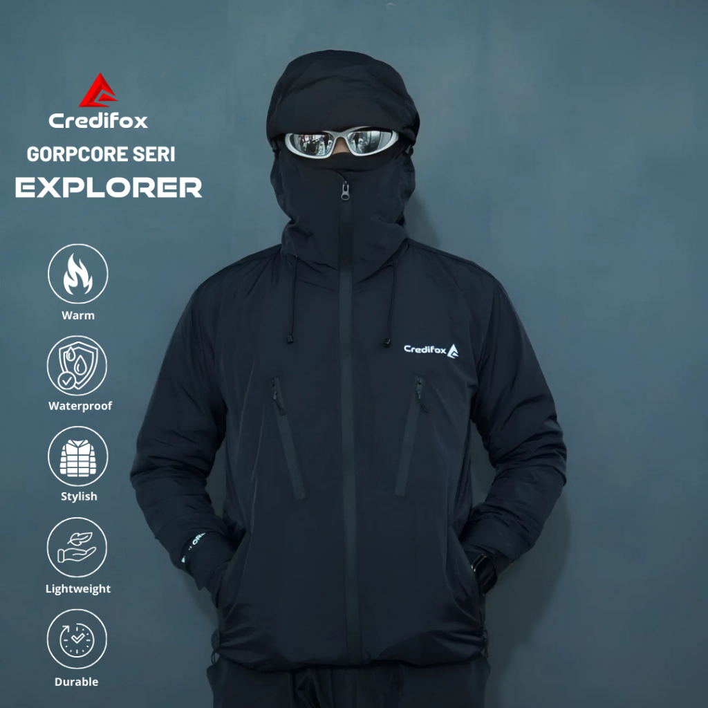 Jual CREDIFOX Jaket Gorpcore Seri Explorer Bahan Taslan Cringkle ...