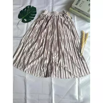 Rok Plisket Beludru 7 8 Velvet Premium Rok Bludru Midi Pendek Wanita
