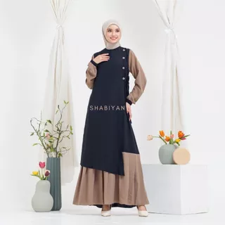 SHABIYAN-391 Gamis Remaja | Gamis Wanita Polos Wollycrepe XS - Jumbo