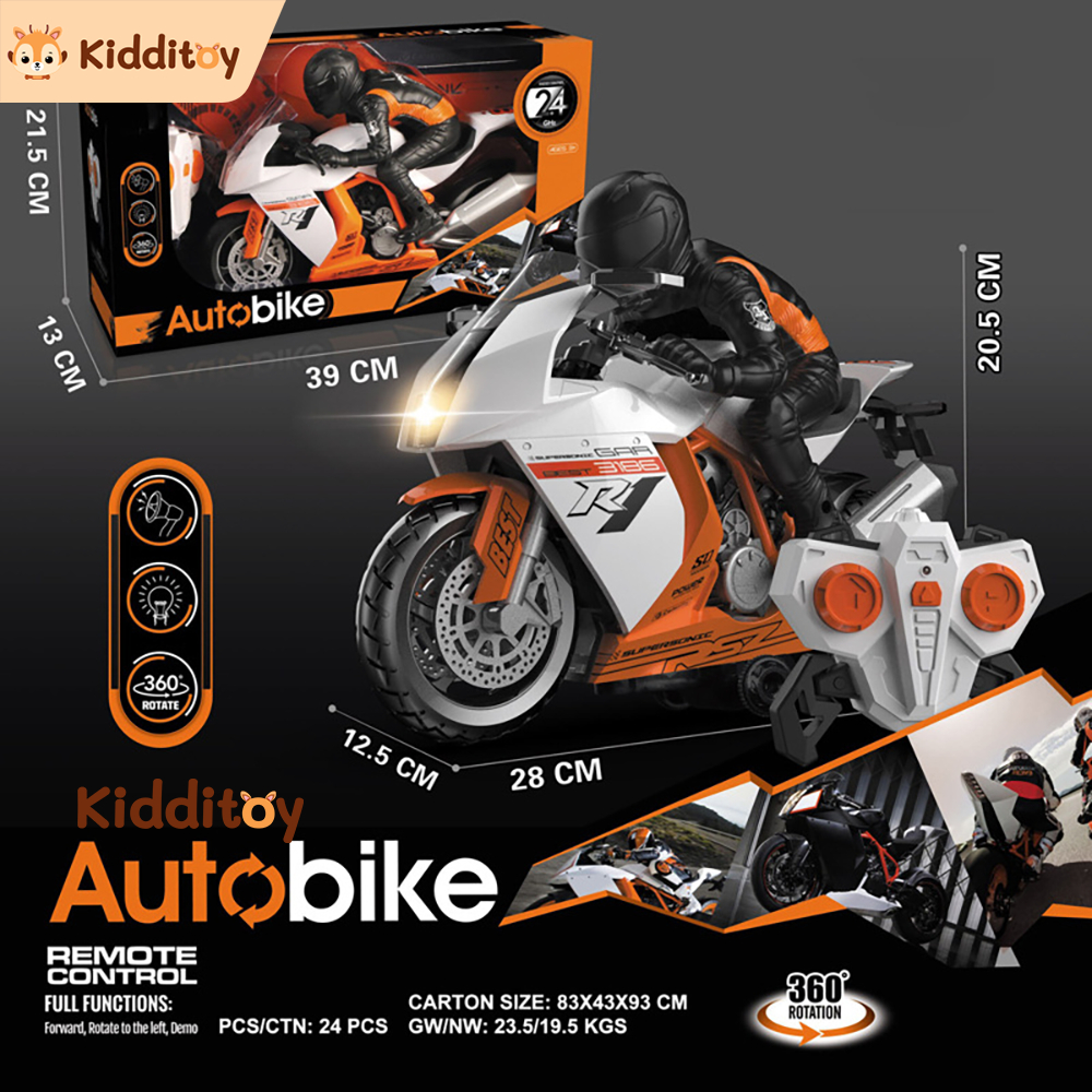 Jual (Limited time) kidditoy Mainan Motor Remote Control Dengan Lampu ...