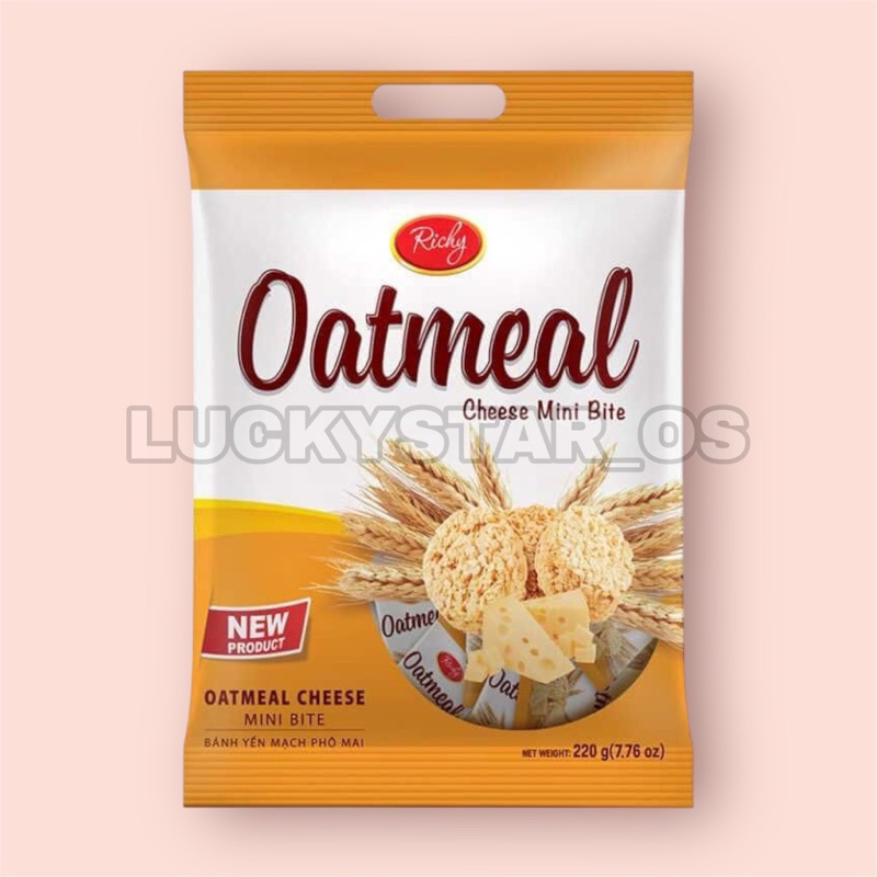 Jual RICHY OATMEAL ORIGINAL 250GR / CHEESE MINI BITE 220GR SNACK ...