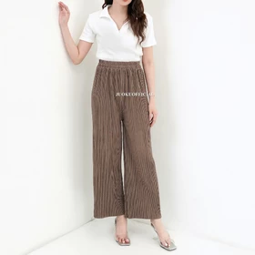 Celana Kulot Plisket Lidi Kulot Lidi Plisket Lidi Pleated Culotte Pants Pleated Pants