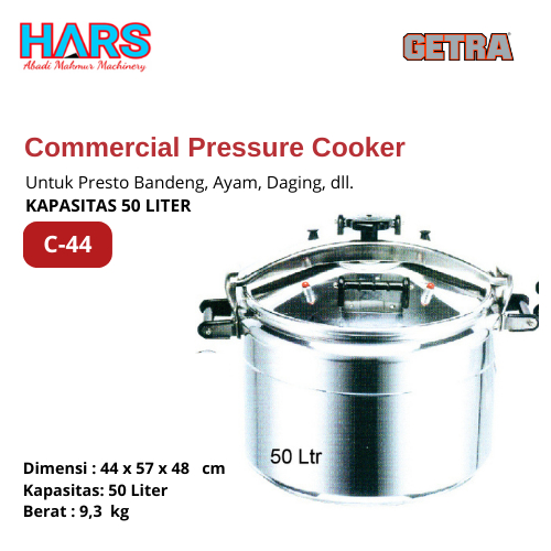 Jual Panci Presto C-44 Alumunium casing 50 Liter GETRA