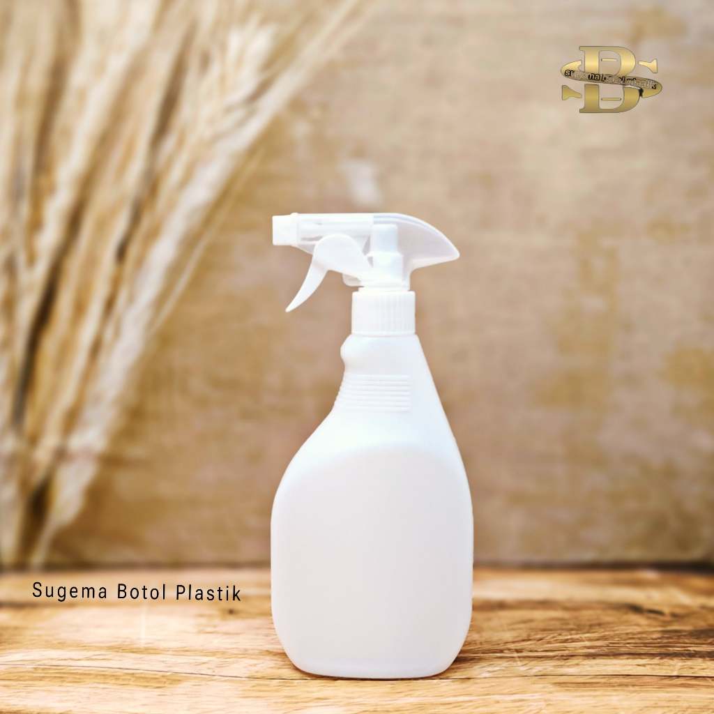 Jual Botol Spray 500ml Hdpe Natural / Botol Kispray 500ml Tutup Bening ...