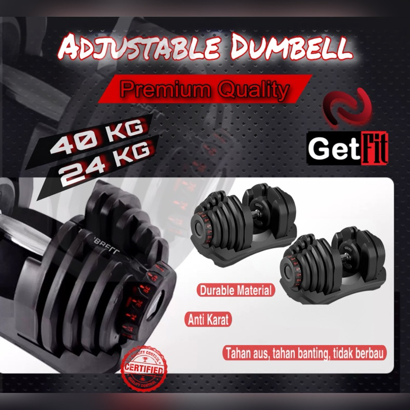 Jual Adjustable Dumbell Dumbel Set 40Kg 20Kg | Shopee Indonesia