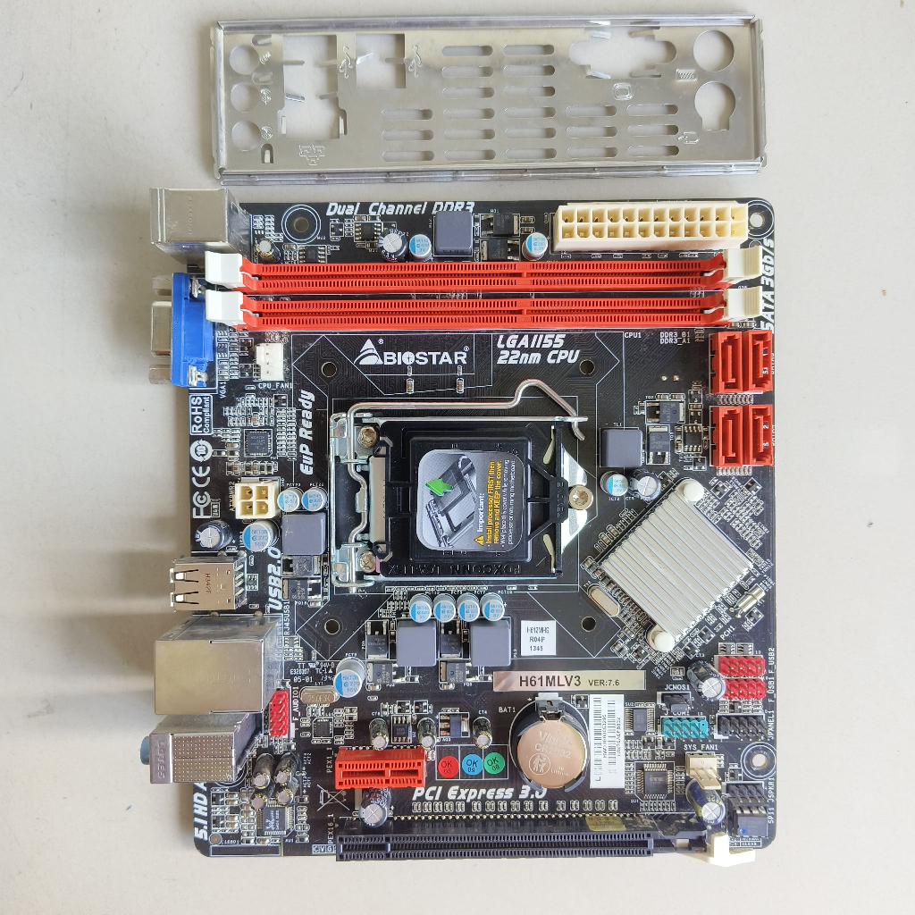 Jual MAINBOARD BIOSTAR H61MLV3 LGA 1155 DDR3 GEN2 & GEN3 MICRO ATX ...