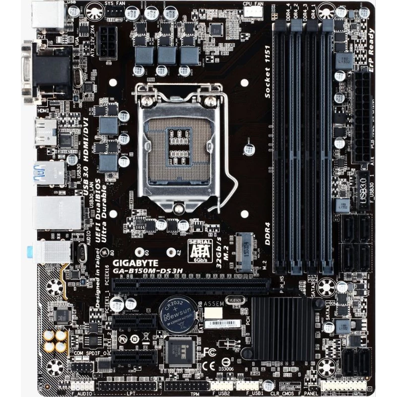 Motherboard gigabyte b150-ds3h ddr4 slot ram 4 chanel socket 1151