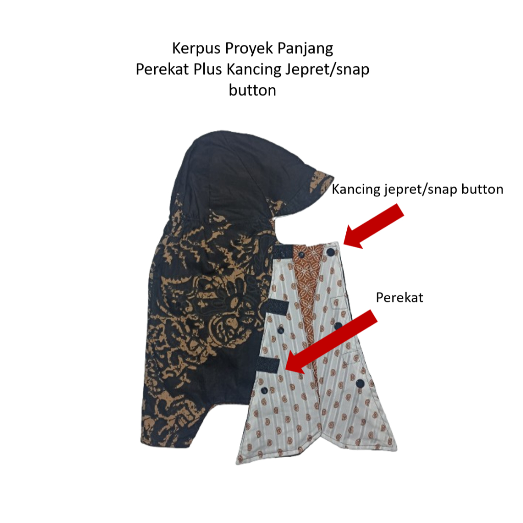 Jual 2 PCS Topi Kerpus Proyek Panjang Dengan Kancing JEPRET/CEPLEK/SNAP ...