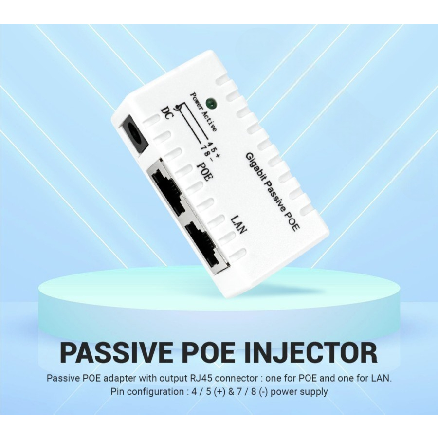 Jual Passive POE Gigabit Adapter Injector | Shopee Indonesia