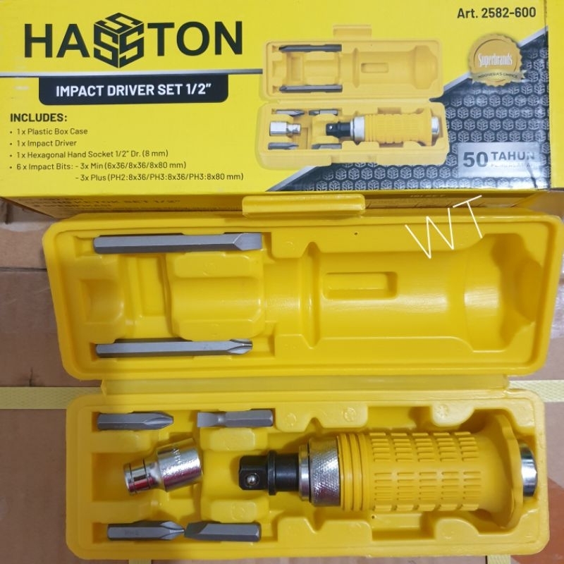 Jual Hasston Obeng Ketok Set Impact Driver Set 1/2 inch | Shopee Indonesia