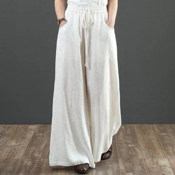 Celana Kulot Super Jumbo Kain Katun Linen
