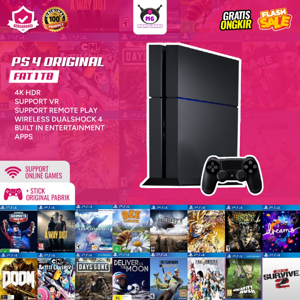 Jual PS4 PS Original Playstation Second Slim Fat Pro Free