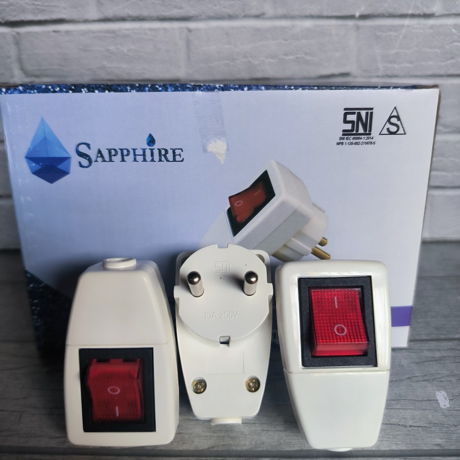 Jual SAPPHIRE S-SA-02 STEKER SAKLAR LAMPU ON OFF / COLOKAN LISTRIK ON ...