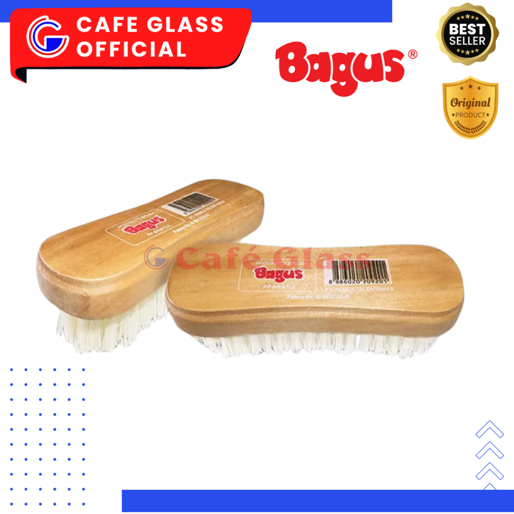 Sikat Lantai Putih Gagang Kayu - Sikat Bagus Lantai W-20920