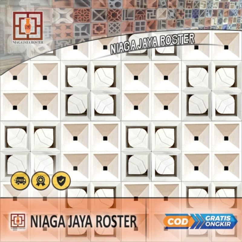 Jual NIAGA JAYA ROSTER - Roster Beton Minimalis Ukuran 20x20cm, Loster ...