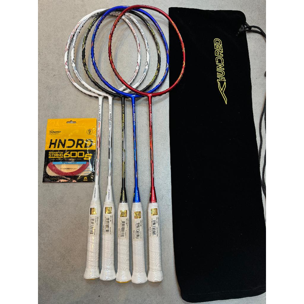 Jual Raket Badminton Hundred Viper 9000 Free Tas Kain&Senar Original ...