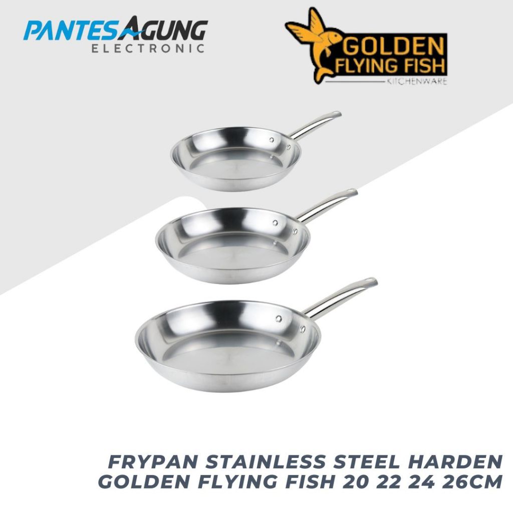 Jual FRYPAN STAINLESS STEEL HARDEN GOLDEN FLYING FISH 20 22 24 26CM ...