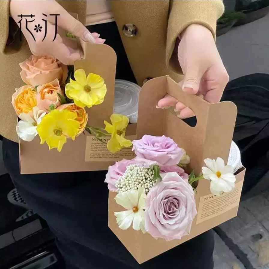 Jual Flower and Coffee Box / Kotak Buket bunga + tempat coffee cup ...