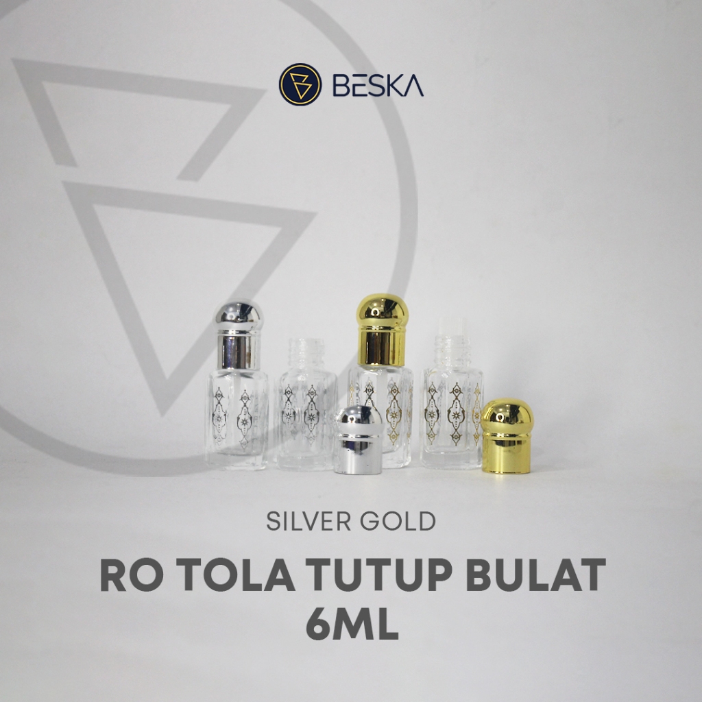 Jual 200 [PER 2 LUSIN] BOTOL TOLA STIK 6ML TUTUP BULAT SILVER&GOLD ...