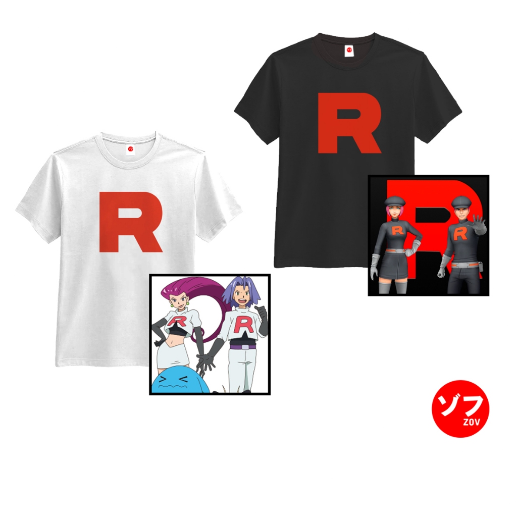 Jual Kaos Pokemon Team Rocket R Logo ZOV Tees | Shopee Indonesia