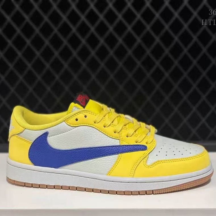 Jual Asli Ready Sepatu Nike Air Jordan 1 Low OG x Travis Scott Canary Yellow Sneakers