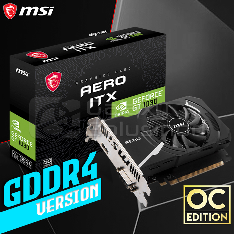 Jual MSI GeForce GT 1030 AERO ITX 4GB OC DDR4 - VGA GT1030 DDR4 ...