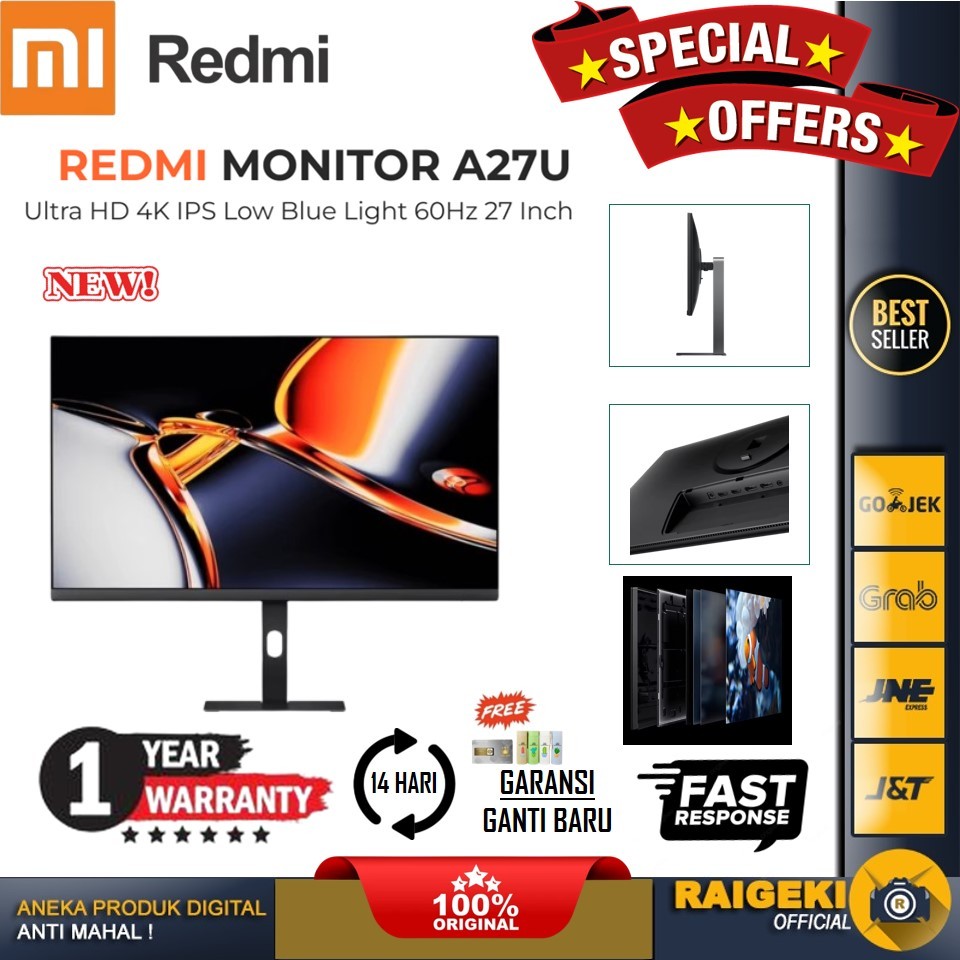 Jual Desktop Monitor 27 Inch IPS UHD 4K 100% sRGB P3 60Hz DP HDMI ...