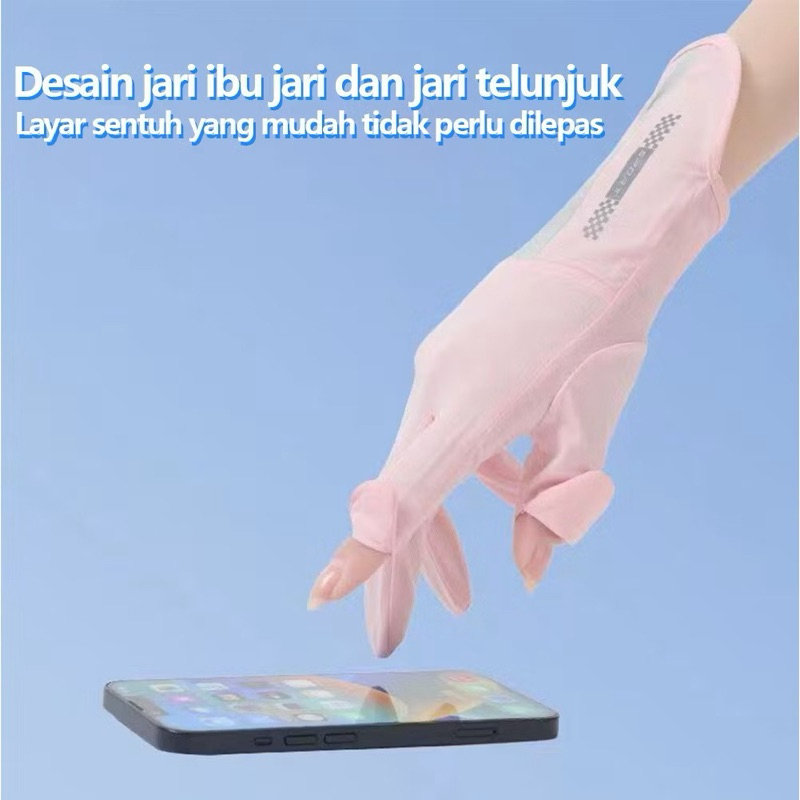 Jual WALVA - Sarung Tangan Anti UV Sarung Tangan Motor Wanita Kaos ...