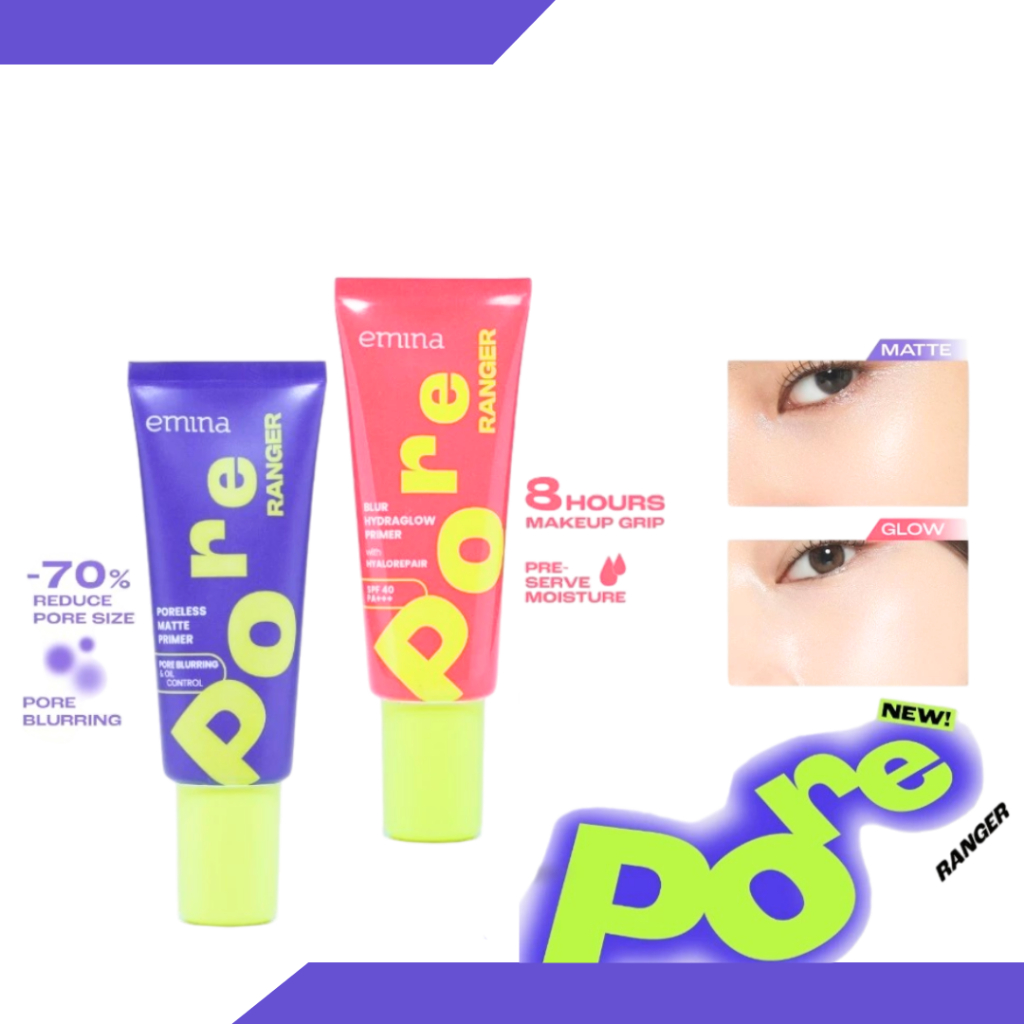 Jual Emina Pore Ranger Total Poreless Primer & Blur Hydraglow Primer ...