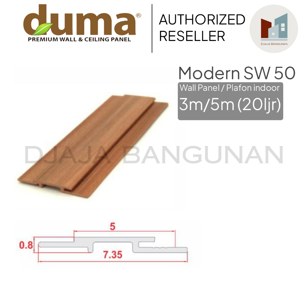 Jual WPC Single WALL (SW) 50 Wall Panel dinding indoor || DUMA ...