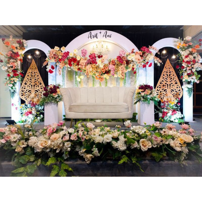Jual backdrop pernikahan/backdrop/backdrop wedding/backdrop triplek ...
