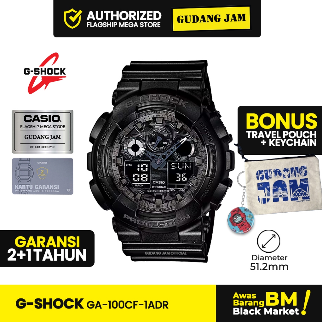 Jam Tangan G-Shock GA-100CF-1ADR GA-100CF GA-100 GA100CF GA 100CF