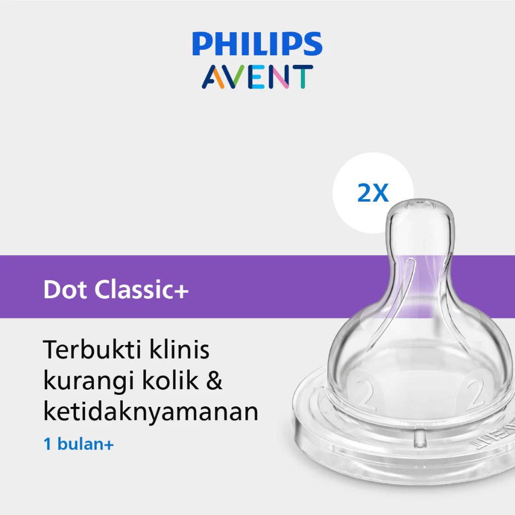 Jual Philips Avent Teat Classic (2pc) Dot Bayi Newborn 0M+