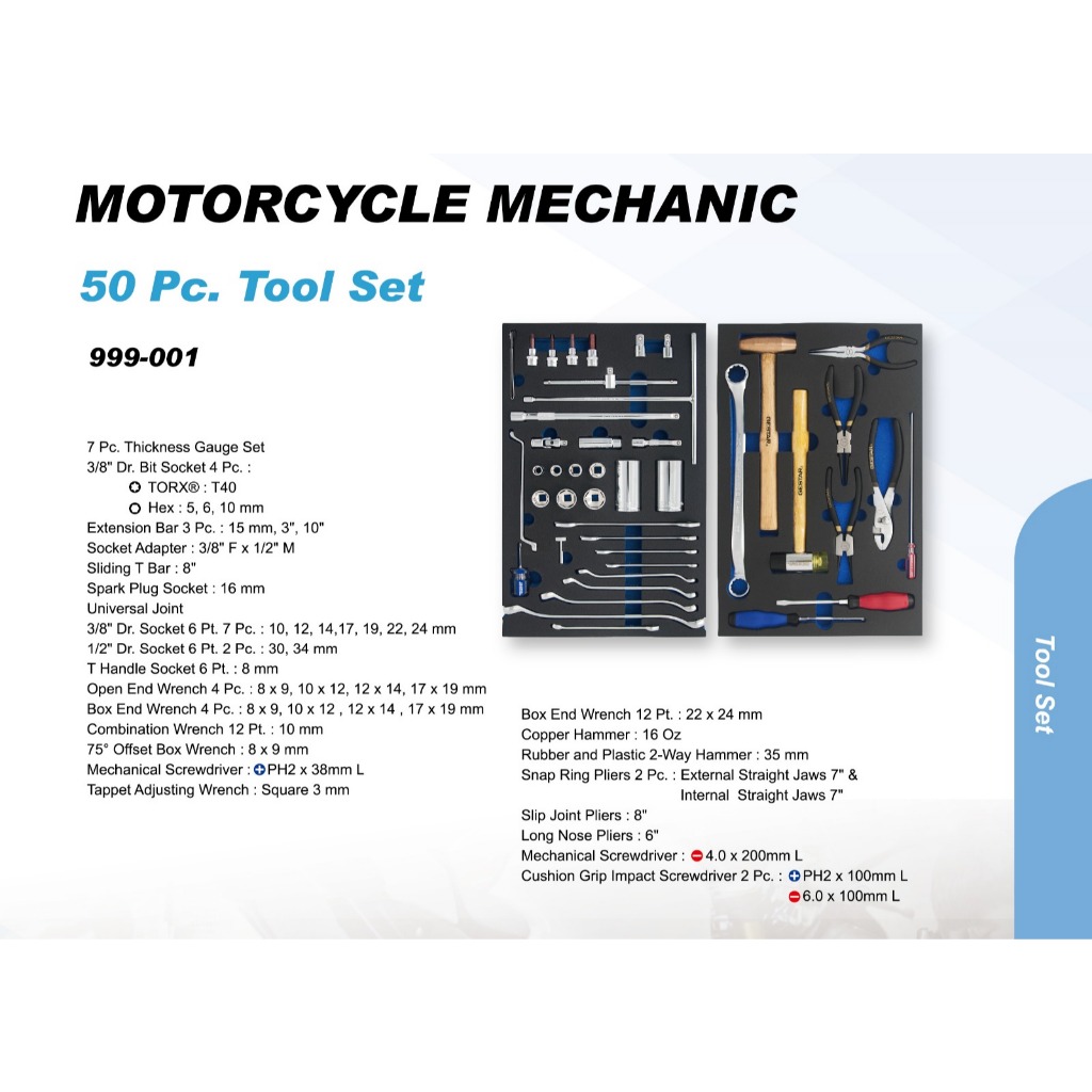 Jual GESTAR 50 pcs Toolset Mechanic Truster NEW 999-001 | Shopee Indonesia