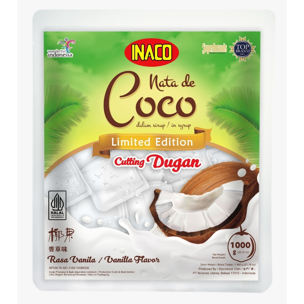Jual Inaco Nata de Coco Rasa Vanila Dugan 1 kilo | Shopee Indonesia