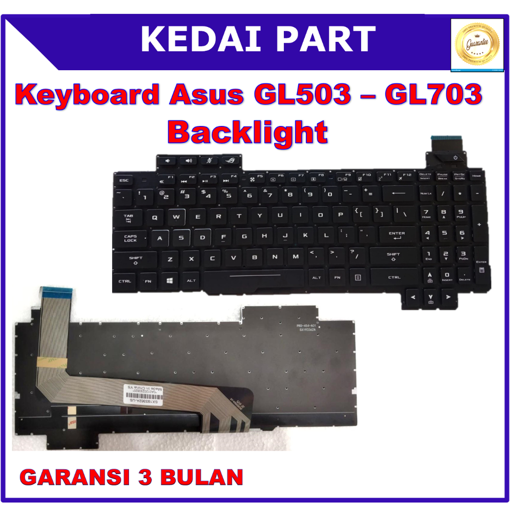 Jual Keyboard Asus ROG Strix GL503 GL703 GL503G GL503GE GL503V GL503VD ...