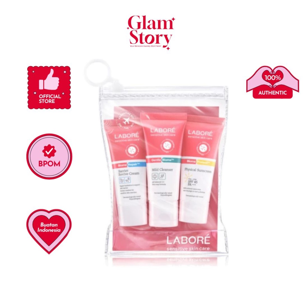 Jual LABORE Sensitive Skin Care On-the-go Minis II - Trial Kit Cleanser ...