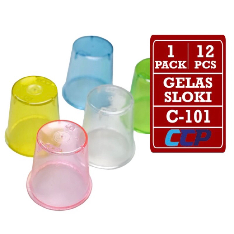 Jual Matris - Gelas Sloki Plastik Shot Glass [1 Pack - 12 Pcs Gelas ...