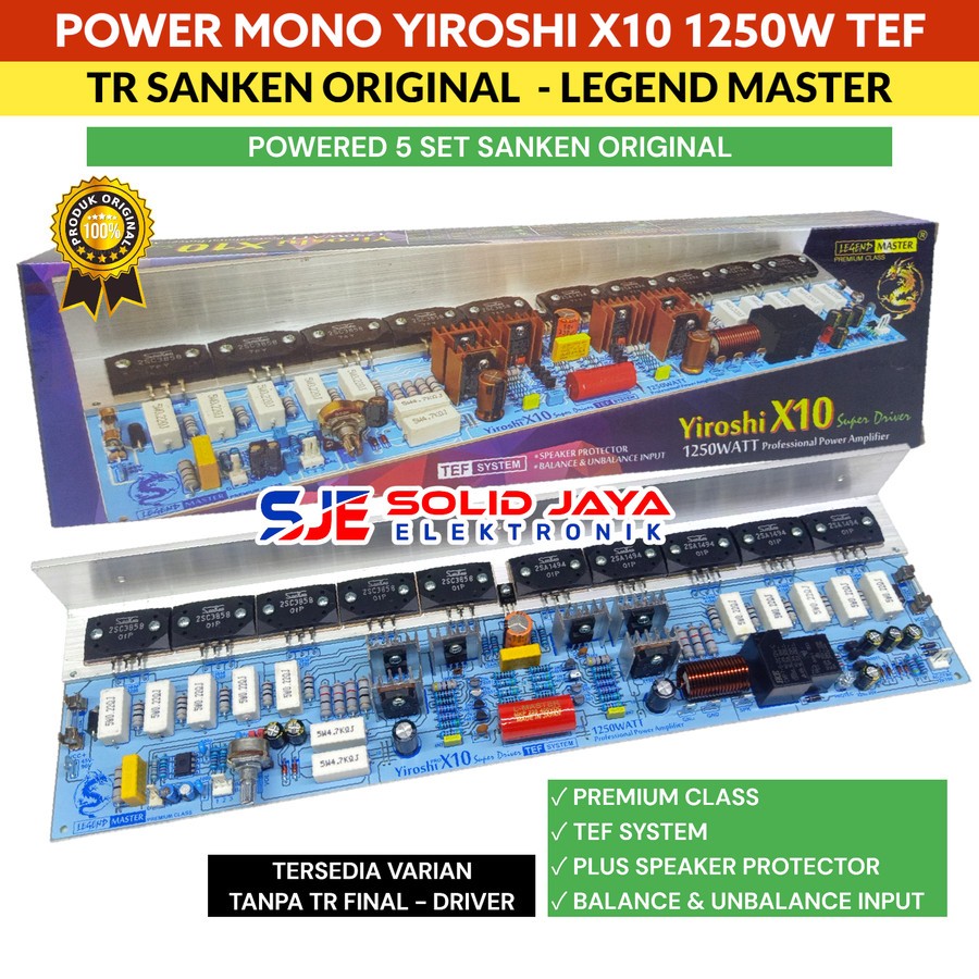 Jual KIT POWER YIROSHI X10 1250W TEF SYSTEM X 10 X-10 PLUS TR SANKEN
