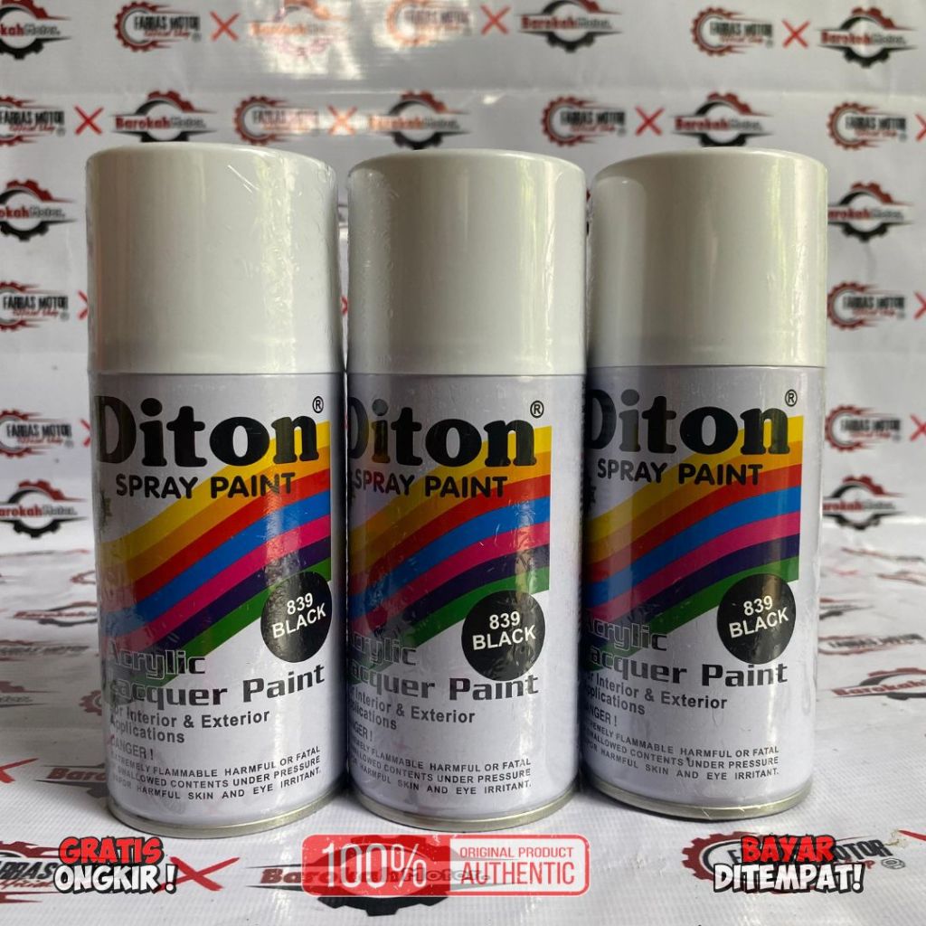 Jual CAT SEMPROT DITON SPRAY PAINT WARNA BLACK HITAM 300 CC | Shopee ...