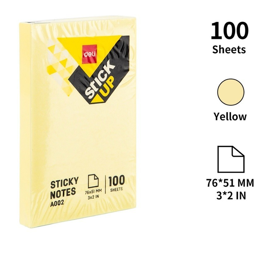 Jual DELI - Sticky Notes EA00253 / Memo tempel 76 x 52mm 3