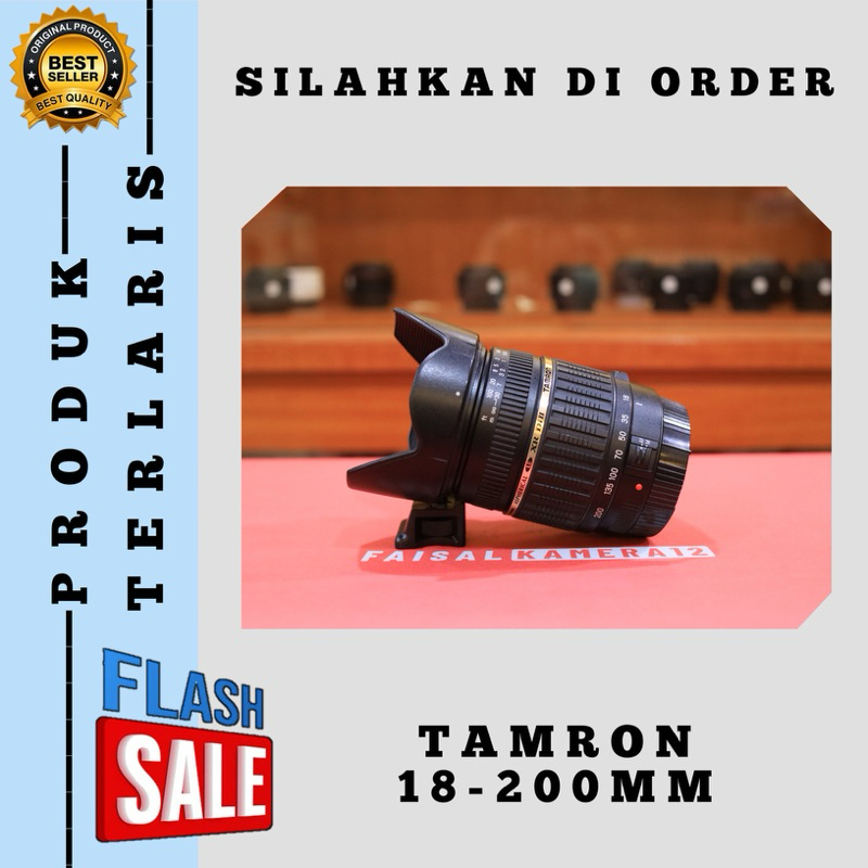 Jual LENSA SAPUJAGAD TAMRON 18-200MM BUAT CANON/NIKON SANGAT MULUS