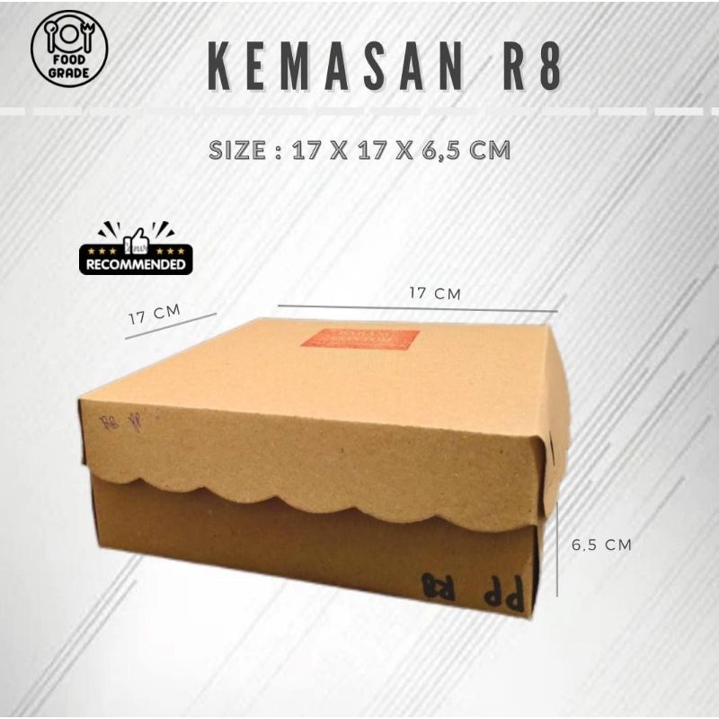 Jual Kemasan R8 Kertas Makanan Kotak Nasi Snack Box | Shopee Indonesia