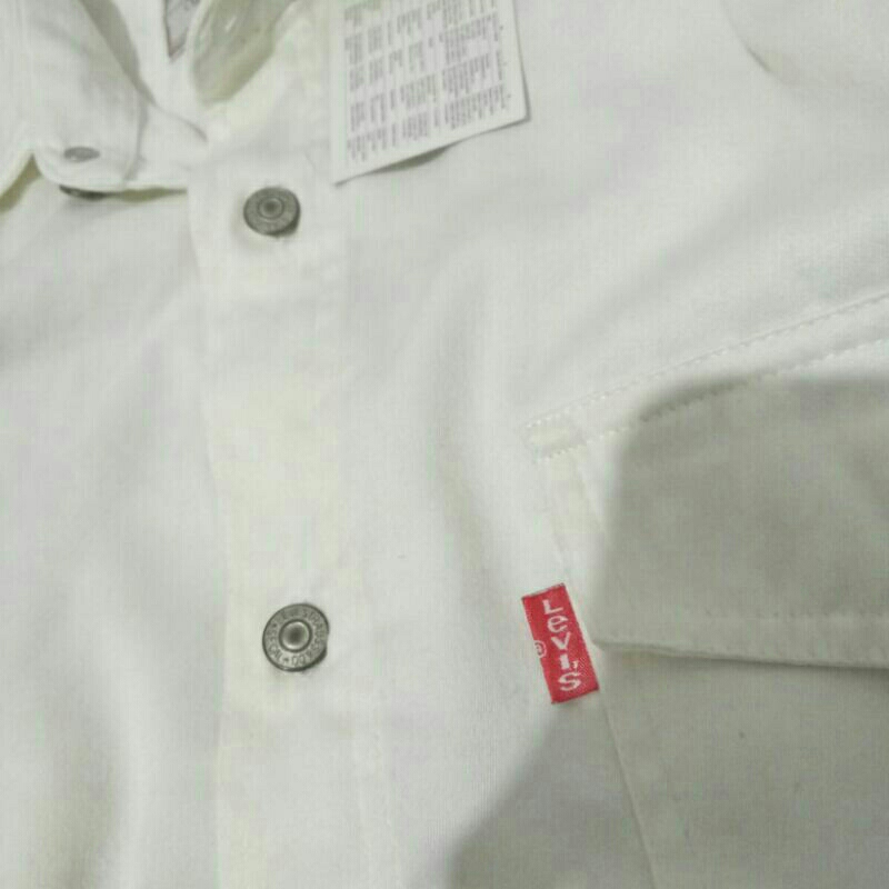 Jual Kemeja Putih Lengan Panjang Levi S Original Shopee Indonesia